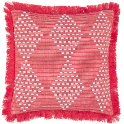 Image of furn. Kadie Square Outdoor/Indoor Fringed Cushion Cover, 45 x cm