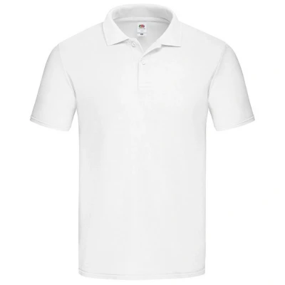 Image of Fruit of the Loom Mens Original Polo Shirt (White) Size 2XL