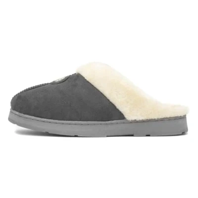 Image of New Ladies Indoor Slip on Bed Faux Fur Mules Pumps Women Warm Shoes Slippers (6 UK, Charcoal)