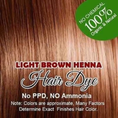 Image of LIGHT BROWN Color Henna hair: 100% Organic and Chemical Free for Hair Care 60 g.