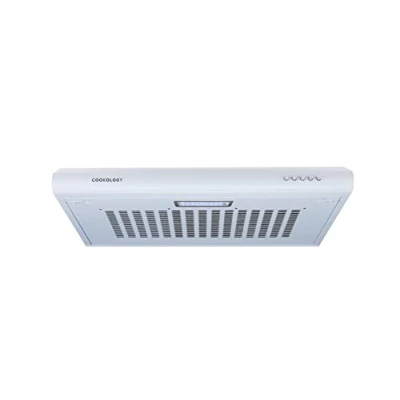 Image of Cookology VISOR600WH 60cm Visor Cooker Hood Kitchen Extractor Fan, Under Cabinet with LED Light, 3 Speed Settings, 600mm Vented Range in White