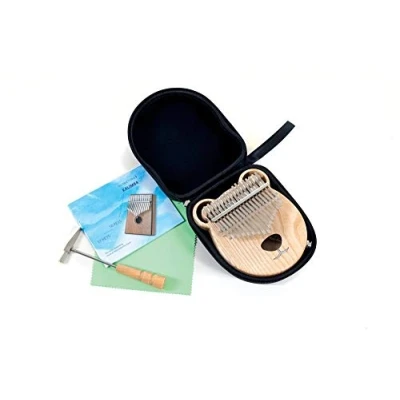 Image of GEWA Kalimba thumb piano oak, with pick up, 17 steel reeds, tunable, incl. bag, tuning hammer, instructions