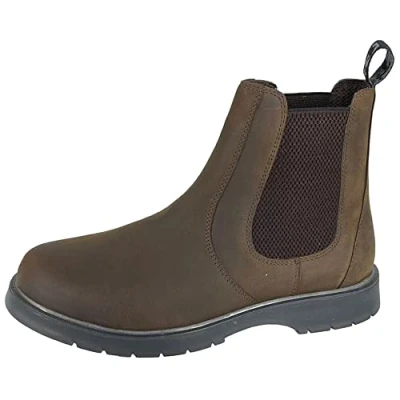 Image of Grafters, M186WB 14 Leather Gusset Chelsea Boot Brown Waxy size UK
