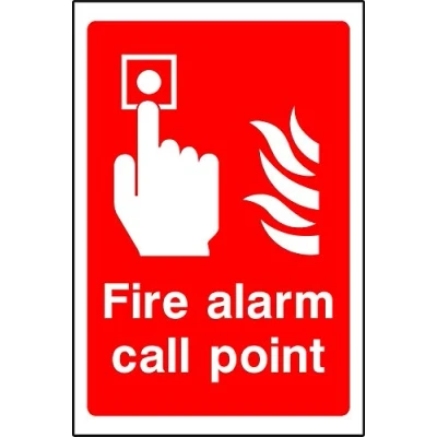 Image of Fire alarm call point Safety sign 1.2mm Rigid plastic 200mm x 150mm