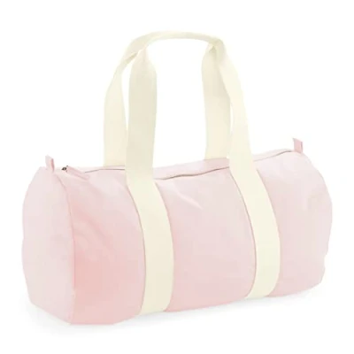 Image of Westford Mill W814 EarthAware® Organic Barrel Bag Pastel Pink