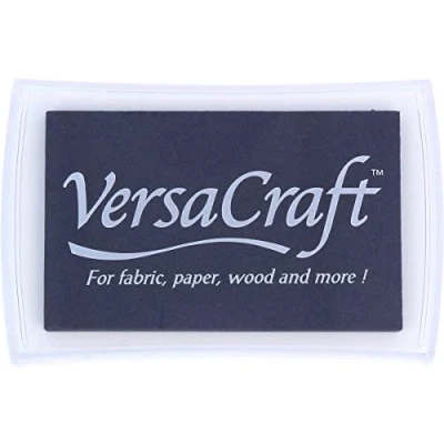 Image of Tsukineko VersaCraft Ink Pad for Stamping Black, Midnight Large Water Based, Opaque, Archival Embossing