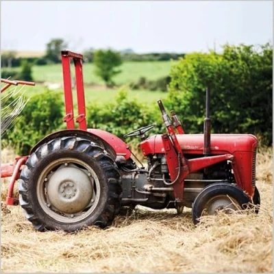 Image of Abacus Cards General Male Blank/Birthday Card Red Vintage Tractor Eco Friendly &amp; Recyclable From the BBC Countryfile Range