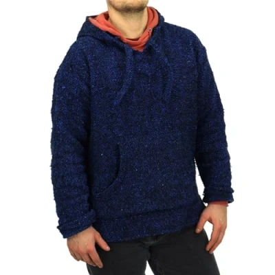 Image of LOUDelephant Recycled Mexican Baja Jerga Hoody Blue Fleck (4X Large)