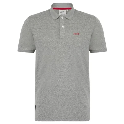 Image of Tokyo Laundry Men&#039;s &#039;Kieran&#039; Grindle Cotton Blend Jersey Polo Shirt Light Grey