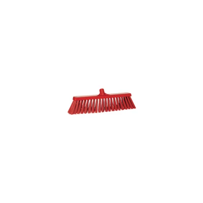 Image of Vikan 29204 Heavy Duty Block Sweep Floor Broom Head, PET Bristle Polypropylene, 20 1/2&quot;, Red
