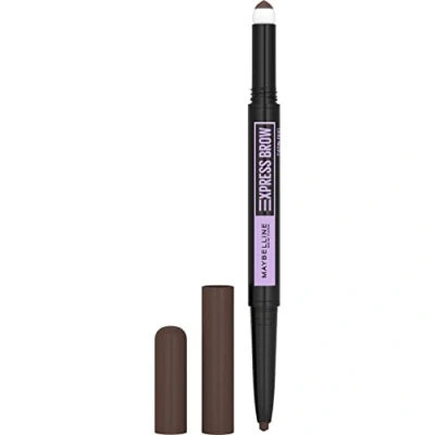 Image of Maybelline New York Express Brow Duo Eyebrow Filling, Natural Looking 2 In 1 Pencil Pen + Filling Powder Dark Brown