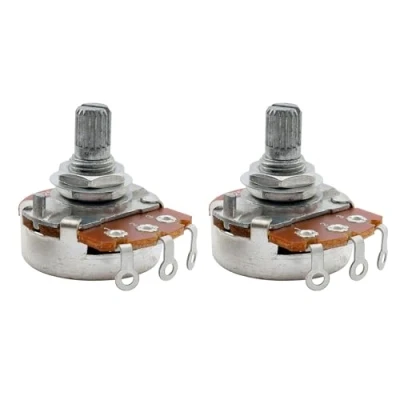 Image of Musiclily Metric Full Size 15mm Split Shaft Pots A250K Guitar Potentiometers (2 Pieces)