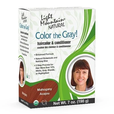 Image of Light Mountain Henna Color The Gray, Mahogany 7 Oz
