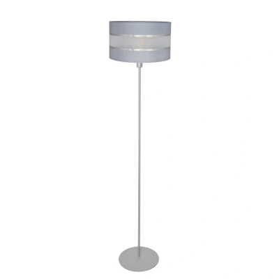 Image of Helen Floor Lamp With Shade Grey, Silver 35cm