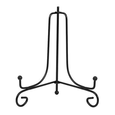 Image of Yosoo Iron Display Stand, 6 inch, Black, for Photos, Cookbooks, Picture Frames, Decorative Plates