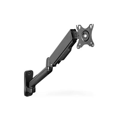 Image of DIGITUS monitor wall mount with gas pressure spring and swivel arm for 15 32&quot; screens 9 kg max. load VESA 75x75 &amp; 100x100 swivelling, tilting, rotating height adjustable black