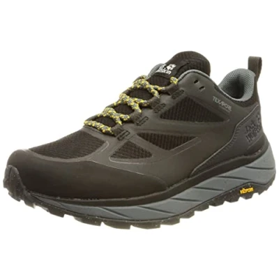 Image of Jack Wolfskin Men&#039;s TERRAVENTURE Texapore Low M Walking Shoe, Phantom/Gray, 7.5 UK