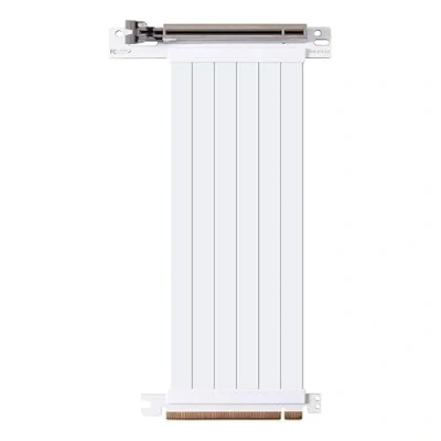 Image of Allowish Full Speed PCIE 4.0 16x Riser Cable Graphics Card Extension PCI Express Port GPU Expansion Shielded Extender (25CM,4.0 90 Degree White)
