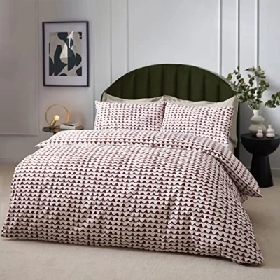 Image of Hoem Avery Abstract Cotton Rich Duvet Cover Set.