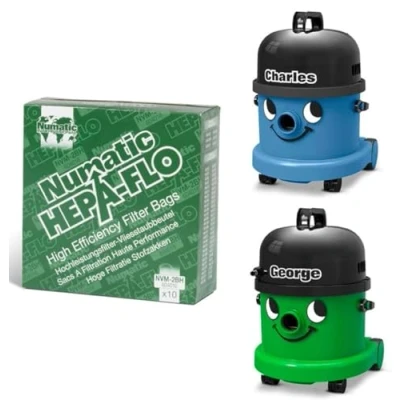 Image of Charles George Henry XL Vacuum Bags NVM 2BH Hepaflo Dust 10 Pack 604016 Numatic