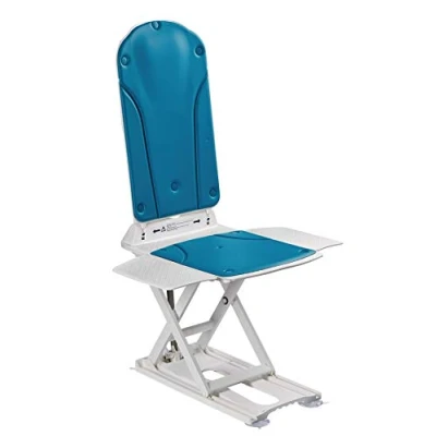 Image of Kanjo Silverline Antibacterial Reclining Bathlift Bath Lift With Blue Covers **FREE 4 YEAR WARRANTY** Lift, Chair, Easy Clean, Makes Bathing Easier for Elderly, Disabled, Accessibility Aid