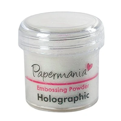 Image of Papermania Docrafts 1 oz Embossing Powder, Holographic, White