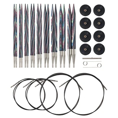 Image of Knit Picks Options Wood Interchangeable Knitting Needle Set US 4 11 (Majestic)