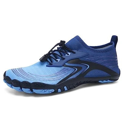Image of Barefoot Shoes Mens Women Water Trail Running Beach Trainers for Gym Swim Snorkeling Surfing(Gradient Blue, 8UK)
