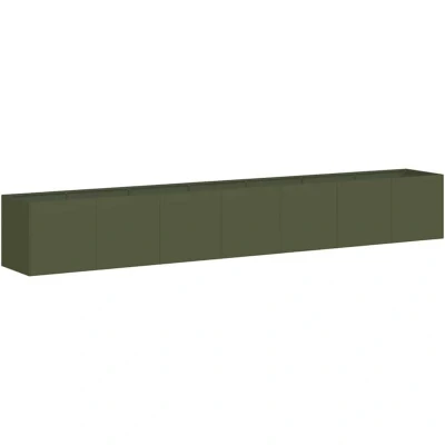 Image of vidaXL Planter Olive Green 280x40x40 cm Cold rolled Steel