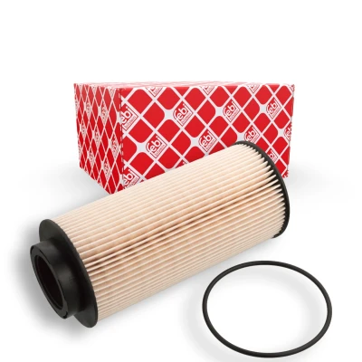 Image of 51125030086, 99125030086 Fuel Filter FEBI BILSTEIN 104844 Insert with seal ring MAN: TGX