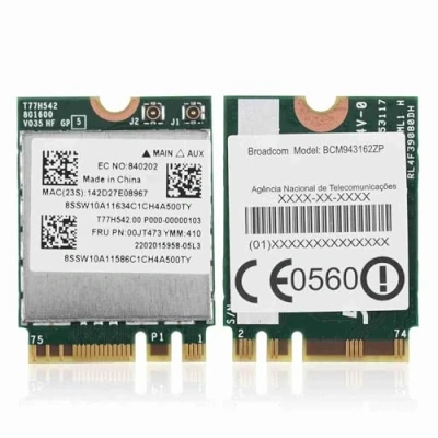 Image of Annadue WIFI Card, Dual Band 433Mpbs Network BCM943162ZP NGFF M2 Wireless 802.11AC for Lenovo, Suitable Multiple Models of Notebooks and Tablets