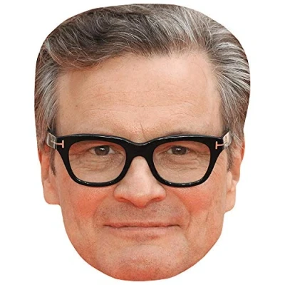 Image of Colin Firth (Grey Hair) Celebrity Mask, Flat Card Face, Fancy Dress Mask
