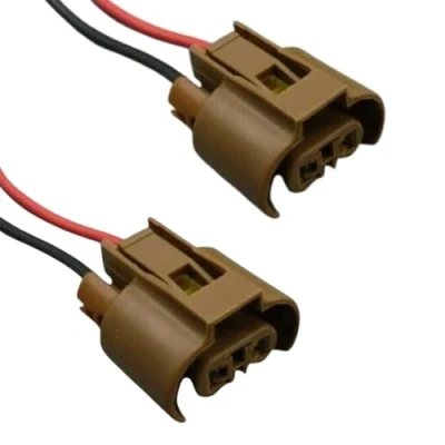 Image of Pair of Headlight Bulb Socket Repair Connector Adaptors Plug Wire HB4 9005 For Toyota HIR2