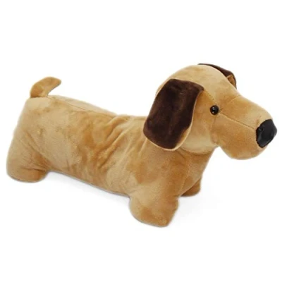 Image of Adorable Sausage Dog Dachshund Puppy Doorstop Novelty Animal Door Stop Beige