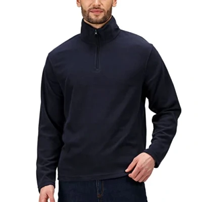 Image of Regatta Mens Micro Zip Neck Fleece Top Navy Size 4XL