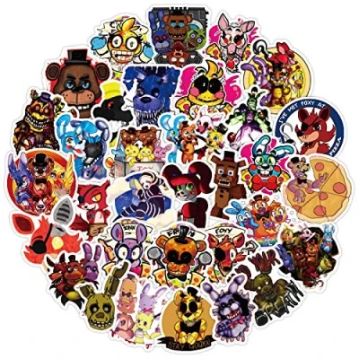 Image of Five Nights at Freddy&#039;s Stickers 50 PCS for Laptop,Bumper,Skateboard Computer,Phone,Terror Game