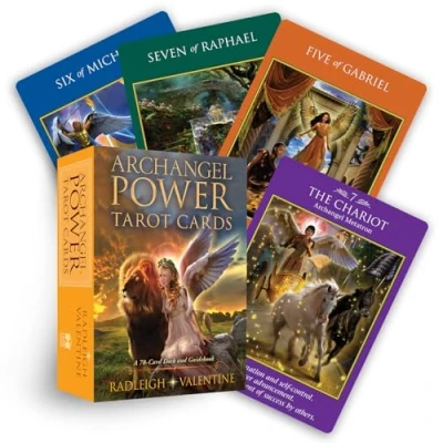 Image of Enchanting Multi Color Archangel Power Tarot Cards 13.7 cm x 10 (78 Card Deck) Unique Creativity &amp; Enhance Intuition, High Quality Deck Ideal for Engaging School Activity