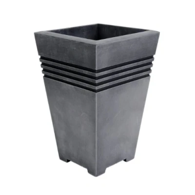 Image of 45cm Tall Milano Planter in Pewter Finish