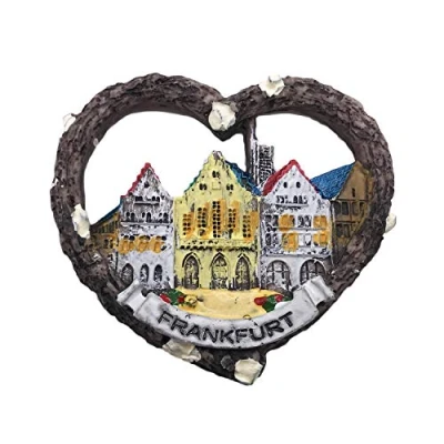 Image of 3D Frankfurt Germany Refrigerator Magnet Tourist Travel Souvenirs Handmade Resin Craft Magnetic Stickers Home Kitchen Decoration Fridge Collection Gift