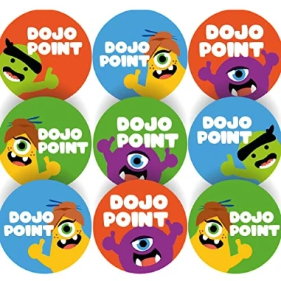 Image of 144 DoJo Points 30mm Glossy Reward Stickers for Teachers &amp; Parents