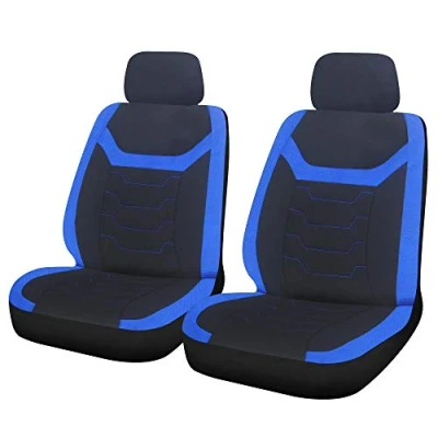 Image of Sakura SS5400 Car and Van Front Seat Covers &#039;Finsbury 1 Pair in Black with Blue Inserts Universal Easy Fit, 30.0 cm*72.0 cm*42.0 cm