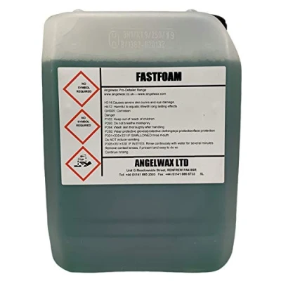 Image of Angelwax Fastfoam, Concentrated Snowfoam Pre Wash Superior Automotive Auto Wash, Wax Safe, Express Foam Award (5 Litre)