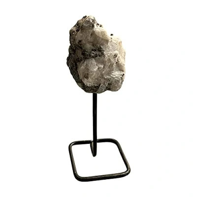 Image of VIE Raw Rough Cut Crystal on Stand, approx. 150g, 20x5x5cm, Rainbow Moonstone
