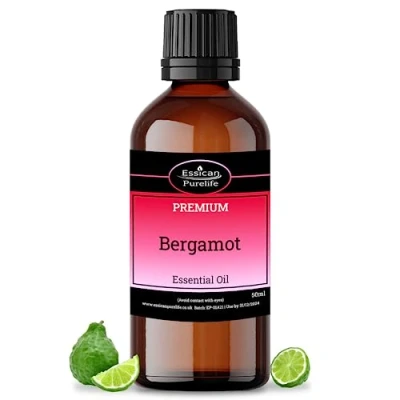 Image of Bergamot Essential Oil 50ml Therapeutic Grade 100% Pure Natural Oil, Oils for Skin, Hair Growth, Shampoo, &amp; Aromatherapy, Diffusers Home, Relaxation,&amp; Massage