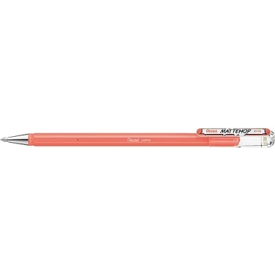 Image of Pentel Mattehop 1.0mm Gel Roller Coral Pink Pack of 12