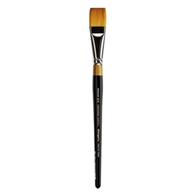 Image of KINGART 9550 3/4, Premium Artist Brush, Golden TAKLON WASH Size: Wood, 44624
