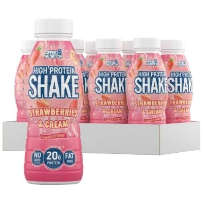 Image of High Protein Shake RTD 8x500ml Strawberries &amp; Cream