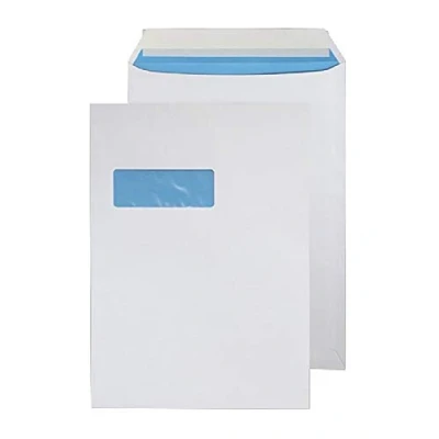 Image of Blake Purely Environmental C4 324 x 229 mm 110 gsm FSC Certified Peel and Seal Window Pocket Envelopes (FSC068) White Pack of 250
