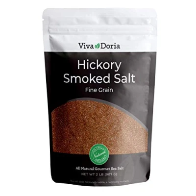 Image of Viva Doria Hickory Smoked Sea Salt, Hickorywood Fine Grain, 2 lb (907g)