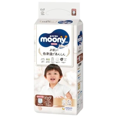 Image of Moony Natural Diapers Panties PBl 12 22kg 32pcs